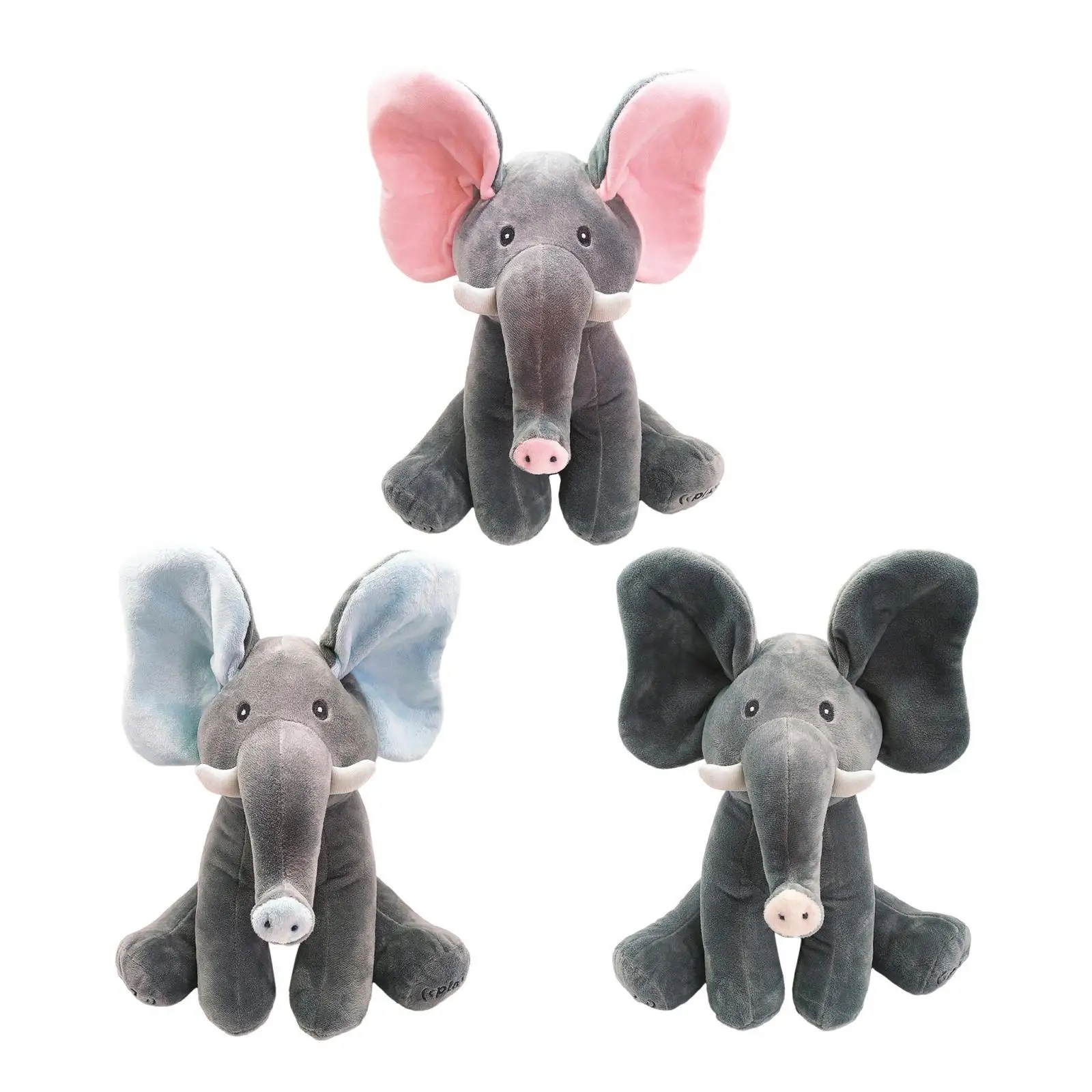 Plush Baby Musical Toy, Boo Plush Singing Elephant, Elephant Stuffed Animal Toy for Coordination, Preschool Holiday