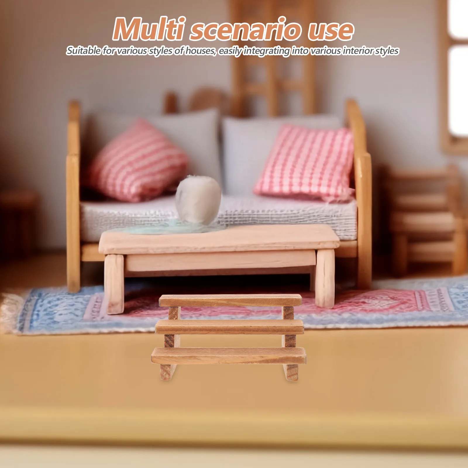 

3Pcs Miniature Wooden Flower Stand 3-Tier Dollhouse Shelving Unit for Indoor Plant Shelf Display Natural Wood Planter Stand Mini