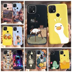For Oppo A15 Case Oppo A15s CPH2179 Cute Fashion Candy Painted Cover Soft TPU Phone Case For Oppo A15 A 15 s OppoA15 Full Bumper