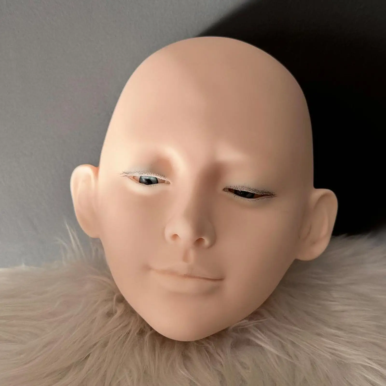 Wimpern-Mannequin-Kopf, weicher Make-up-Übungskopf für Stylisten, Heimanfänger