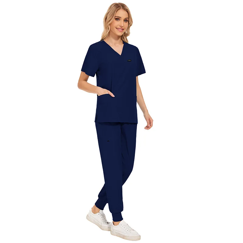 

Multicolor Scrubs Uniform Short Sleeve Tops+Pants Nursing Uniform Women Pet Shop Doctor Scrub Medical Surgery Workwear Scrub Set