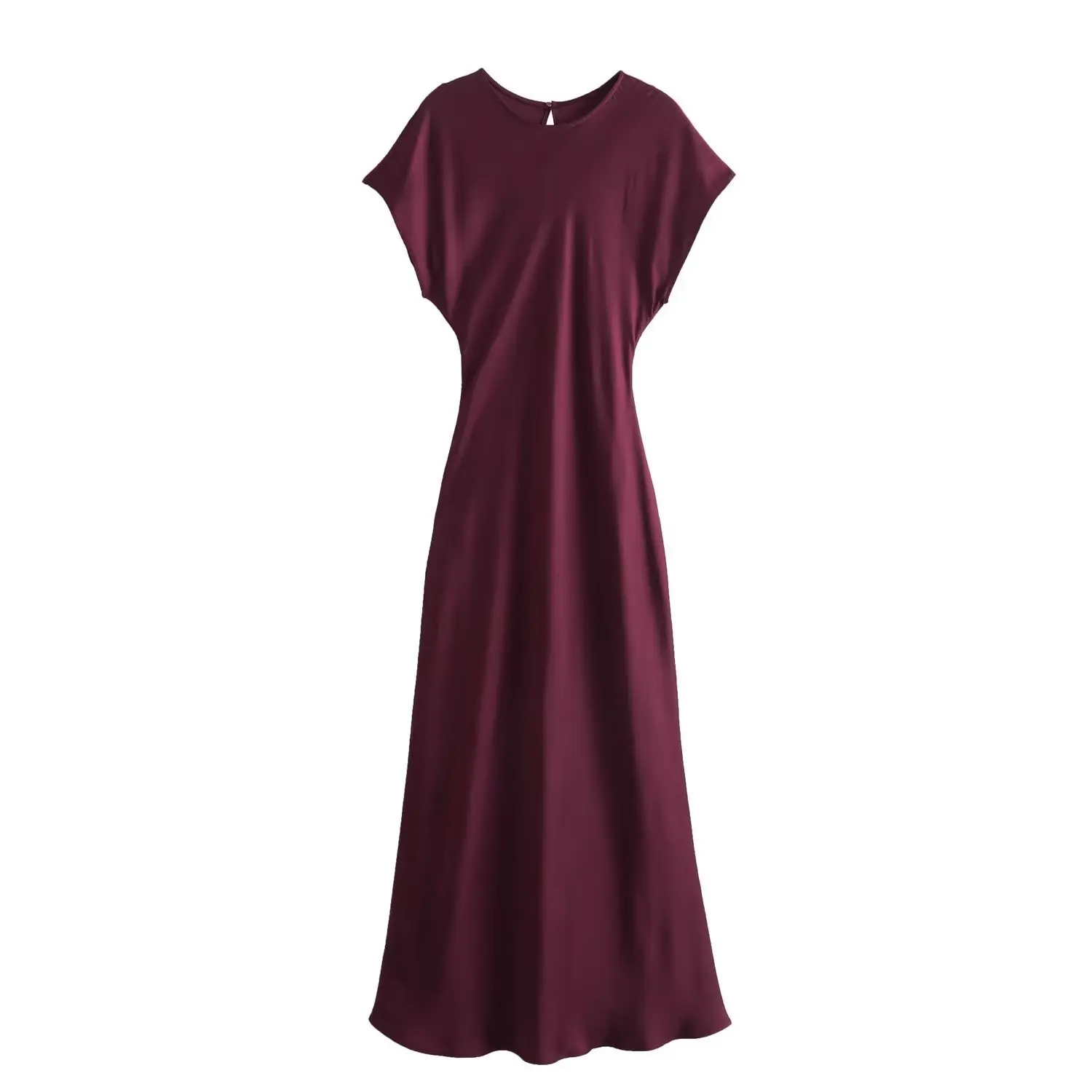 

Autumn and Winter New 2024 Midi Satin Dress Woman Long Dresses for Women Chic and Elegant Evening Dresses Female Party Dress