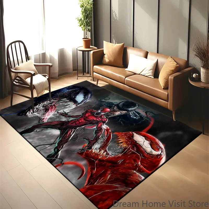 

3D Marvel Venom Carpet For Living Room Sofa Floor Cushions Modern Home Rug For Children's Bedroom Play Carpet Camping Mat Decor