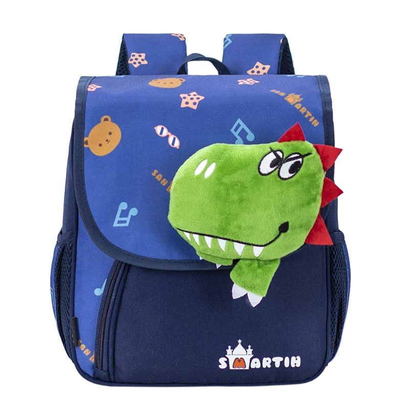 Mochila pequeña con diseño de León en 3D para niños, bolso escolar ligero para guardería, novedad de 2023