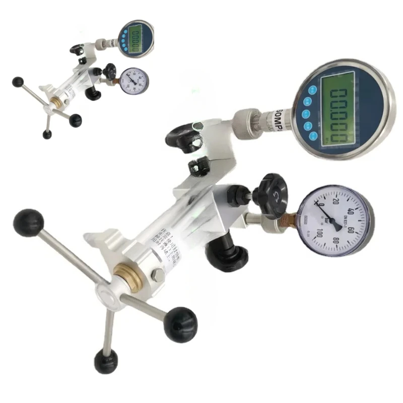 Table Device Pressure Gauge Manual Liquid Pressure Pump Calibrator Portable Hydraulic Pressure Calibrator Source Inspection