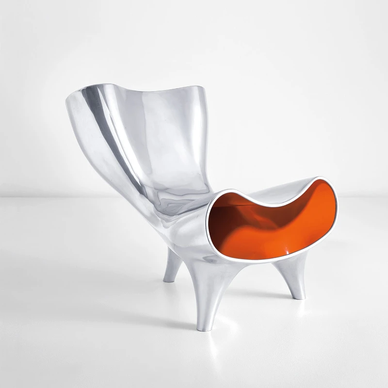 

Hotel reception model room negotiation chair FRP special-shaped smiley mouth personalized seat color single chair