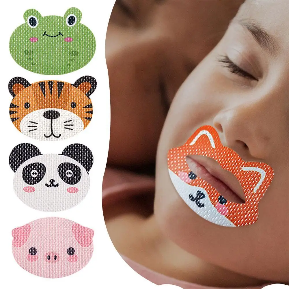 

30Pcs/lot Cartoon Anti-Snoring Sticker For Children Night Sleep Lip Nose Breathing Improving Patch Mouth Correction Sticker Tape
