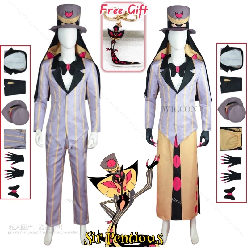 

Sir Pentious Cosplay Costume Clothes Uniform Cosplay Hazbin Cosplay Pendant Sir Pentious Performance Dress Halloween Party