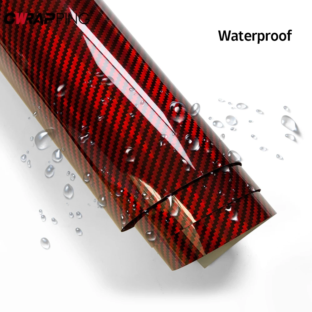 Laser Carbon Fiber Glossy Vinyl Wrap Film Car Body Film Waterproof Vinyl Auto Tunning Self Adhesive Stickers for Car Accessories - view 4