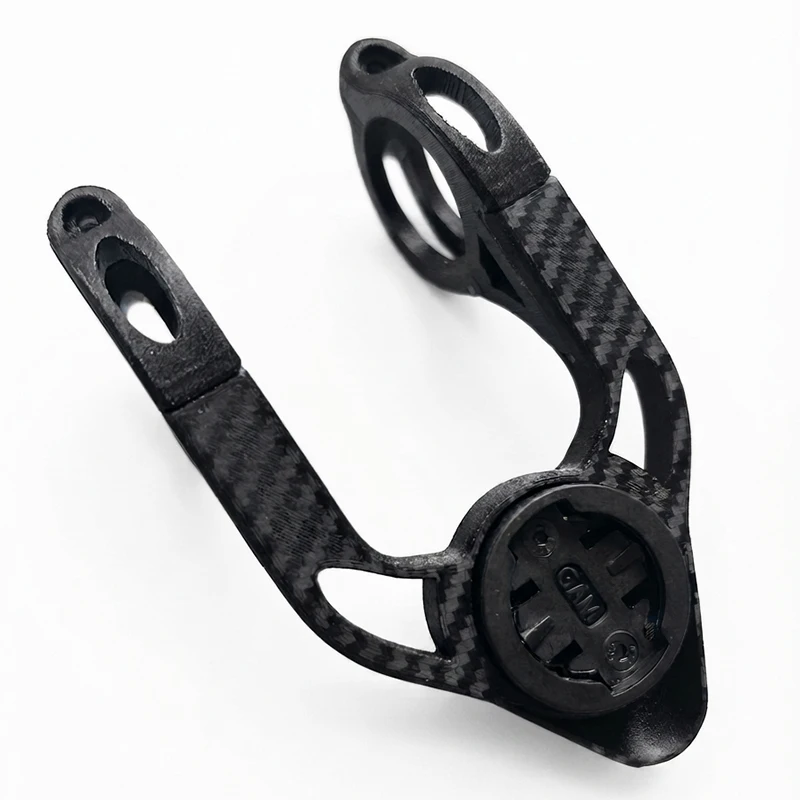 1PCS 3D Printed Dual-Arm Super Light Bike Computer Mount Compatible with Garmin/Magene/XOSS Under‑mounting Bike Light Bracket
