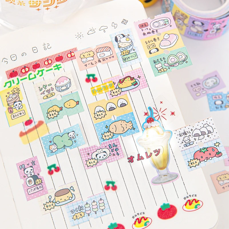 Cute Label Collection Series Tape Sticker Roll Written Marked Handbook Diary Decorative Material Stickers