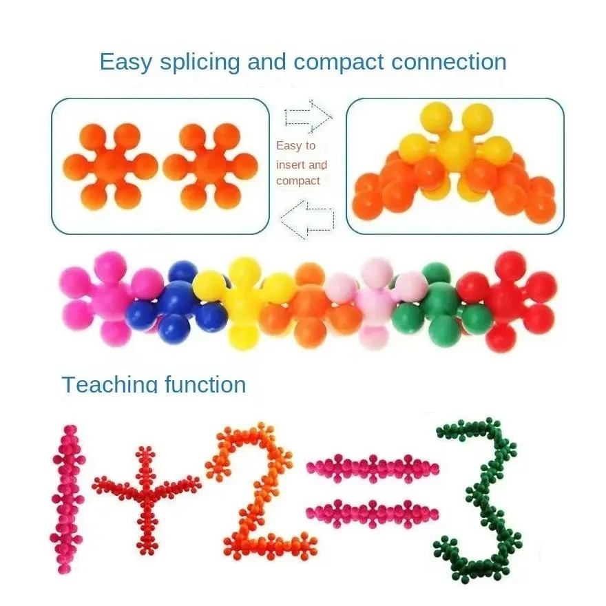 3D Plum Blossom Building Blocks Kids Puzzle Building Blocks Chroma Building Blocks Toys DIY Puzzle Early Education Toys Gift