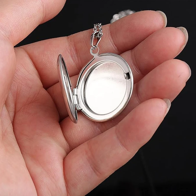 قلادات صورة شخصية للنساء والفتيات مخصصة للصور والنص على شكل دائري قلادة مدلاة هدية عيد الشكر #4
