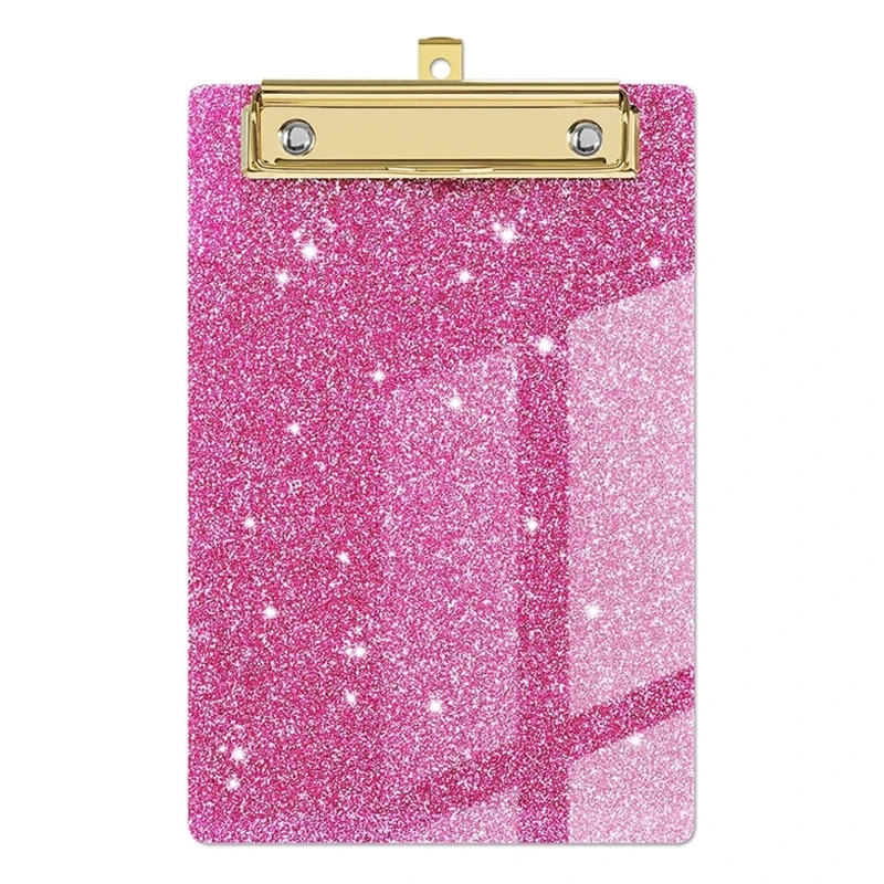 Acrylic Office Clipboard Glitter File Clipboard Writing Tablet 4x6Inch Clipboard