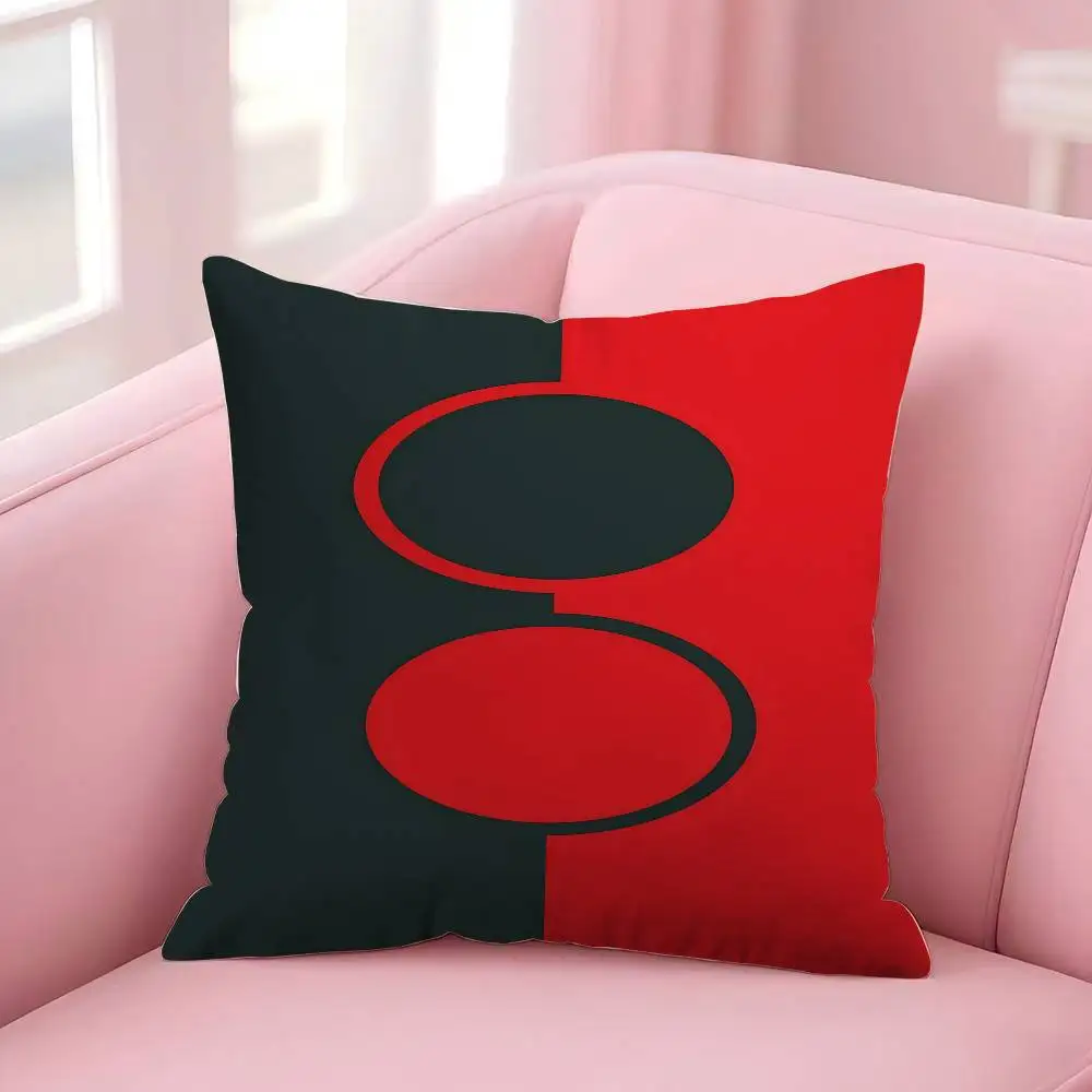 الدوائر الحمراء غطاء الوسادة سيارة رمي كيس وسادة ل أريكة سيارة هدية الكريسماس 40x40 سنتيمتر 45x45 سنتيمتر