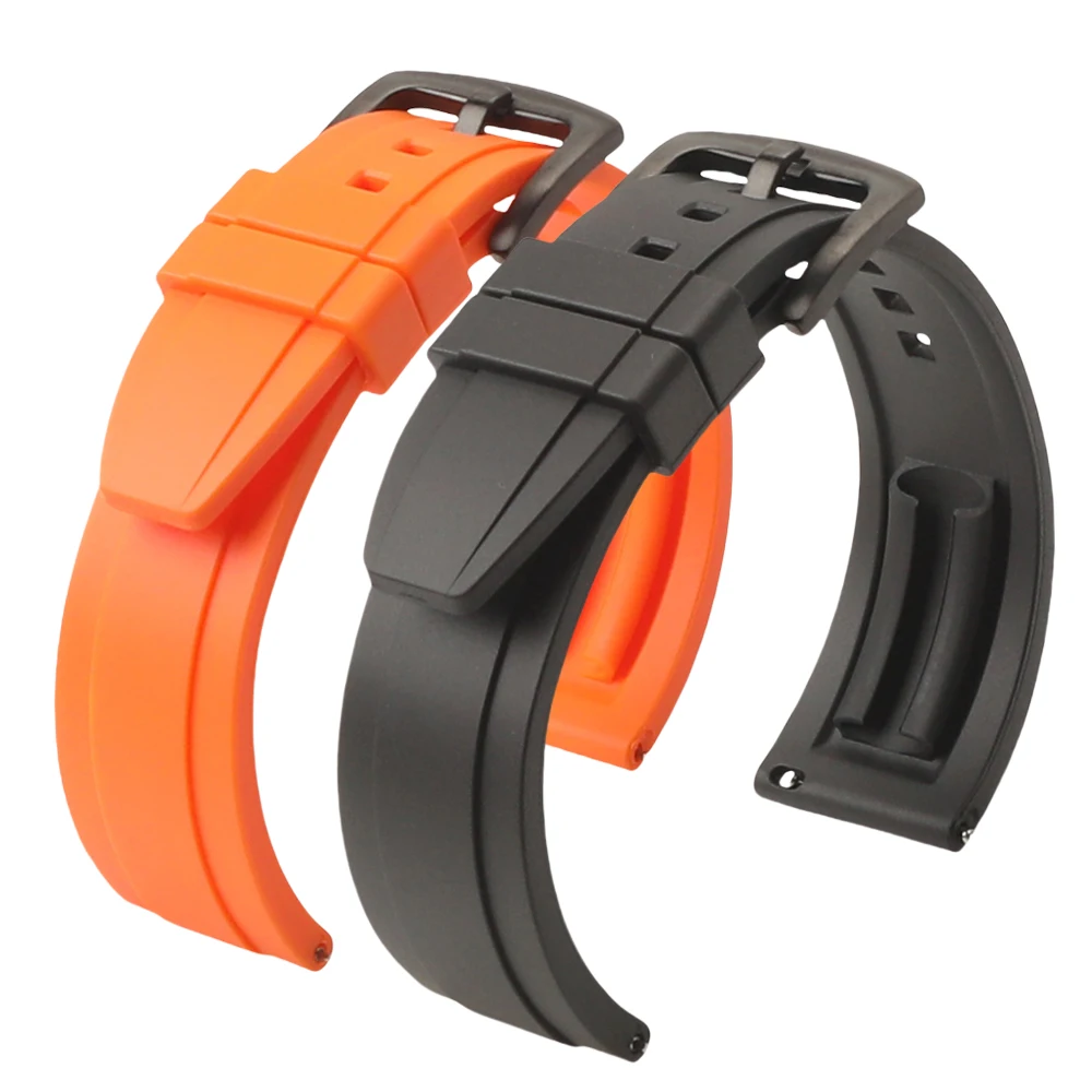 Correa de reloj de silicona Premium de 18mm, 19mm, 20mm, 21mm, 22mm y 24mm, correa de goma de liberación rápida para Omega, Blancpain, correa de reloj Seiko