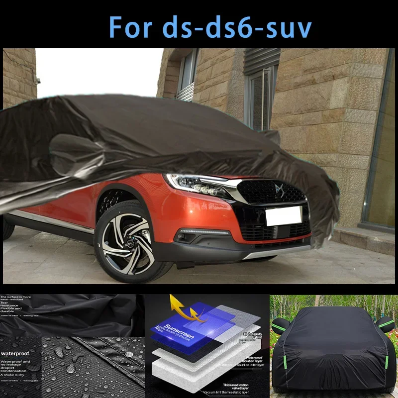 Ds-ds6-suv 야외 보호용 전체 자동차 커버, 스노우 커버 햇빛가리개, 방수 방진 외부 자동차 액세서리