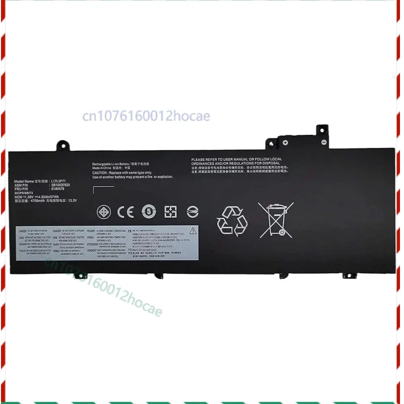 

11,58 В 57 Втч L17L3P71 L17M3P71 01AV480 01AV479 01AV478 Аккумулятор для ноутбука Новый для ThinkPad T480S Series SB10K97620 SB10K97621