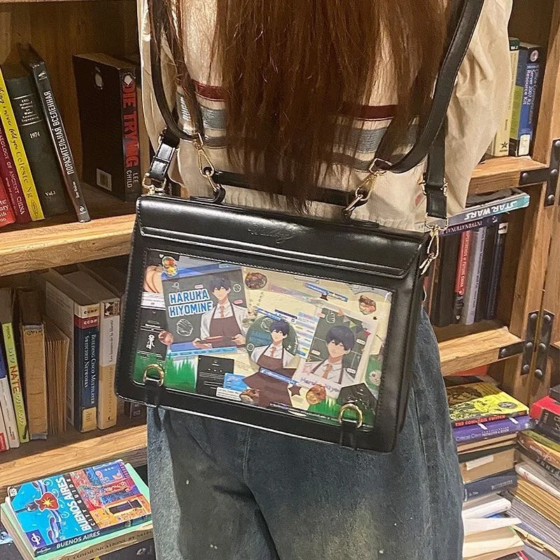 New Japanese Sweet Women Ita Bag Cute JK Lolita Girl Transparent Handbags Fashion Large Capacity Tote Bag Shoulder Bag Backpack
