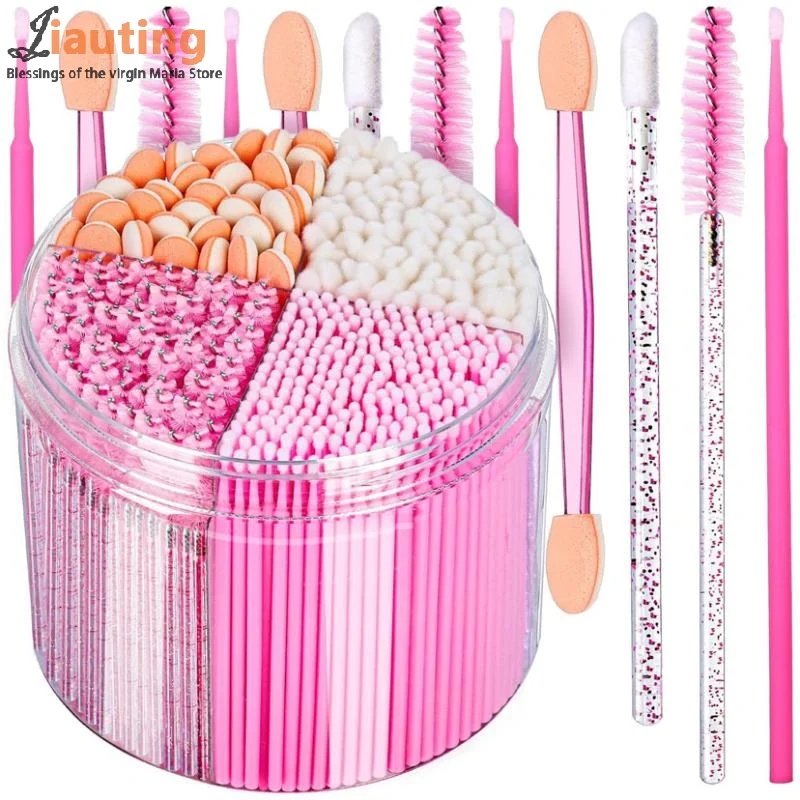 310 szt. Zestaw dla wizażysty, niezbędne akcesoria, jednorazowe aplikatory do makijażu, szczoteczki do tuszu, aplikatory do ust, jednorazowe mikro waciki, cienie do powiek