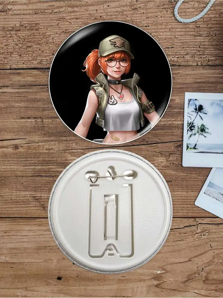 Fiolina Germi Metal Game Anime Character Soft Button Badge Brooch anchor Peripherals PinFashion Pendant Accessories view 6