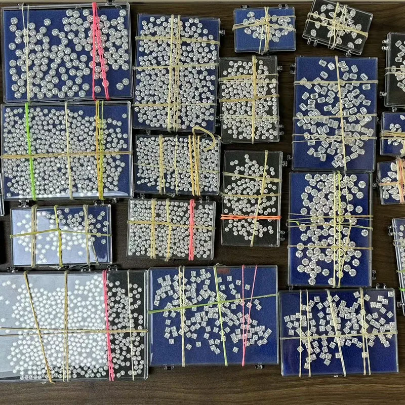 

2 шт., 5 шт., круглая бриллиантовая огранка, 3 мм-1 карат, человек, грубый CVD, выращенный в лаборатории бриллиант, Melee HPHT, свободные камни без IGI