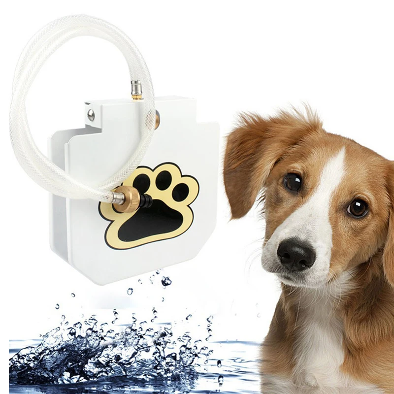 

Dog Outdoor Water Fountain Feeder Dispenser Interactive Paw Pedal