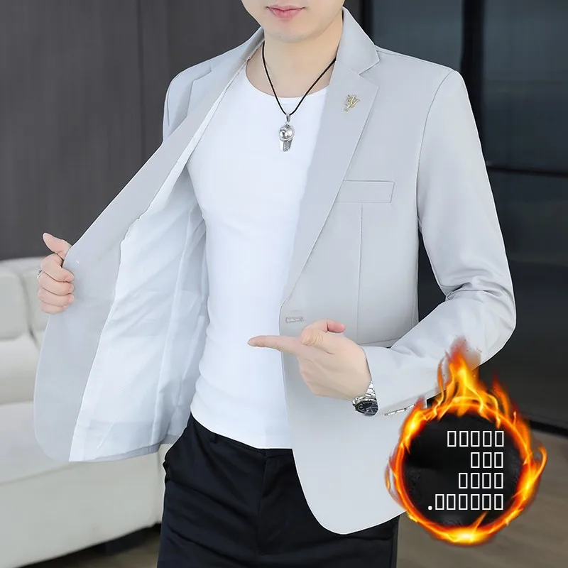 

Мужской тонкий осенне-зимний костюм на подкладке Fce, приталенный костюм Sli Briti Sle, универсальный однобортный топ