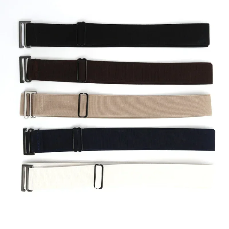 New Elastic Invisible Belt Adjustable Size Flat Buckle Waist Belt Women No Show Stretch Jeans Pant Belt Slim Easy To Wear