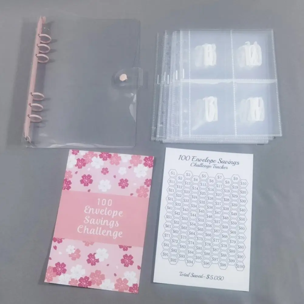 持続可能な動機付けのソリューション、チャレンジバインダー、耐久性のあるチャレンジ、100封筒のお金の節約バインダー