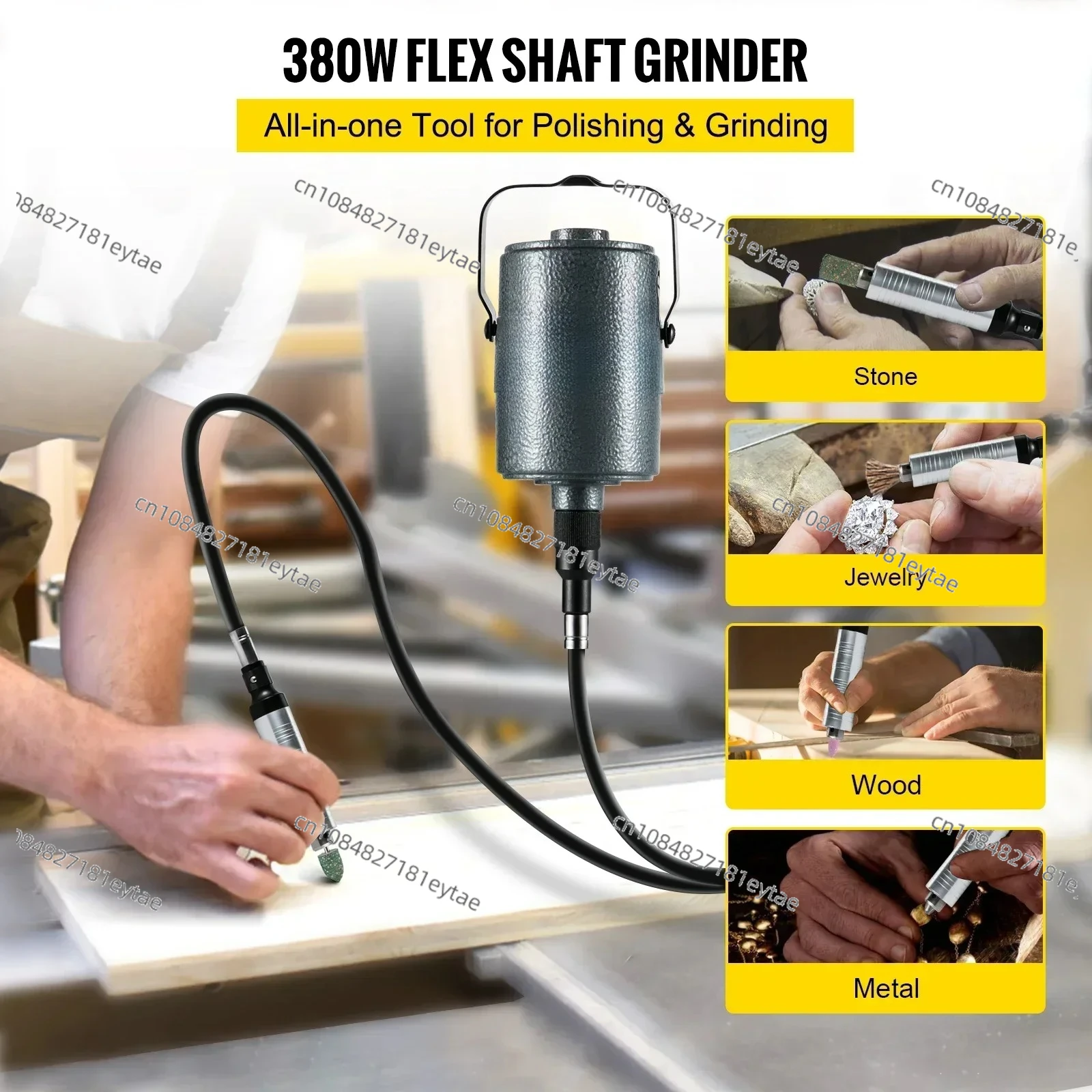 Hanging Flexshaft Mill 380/560/780W Electric Jewelry Grinding Polishing Tools Stepless Speed Stone Wood Sanding Pen Kit