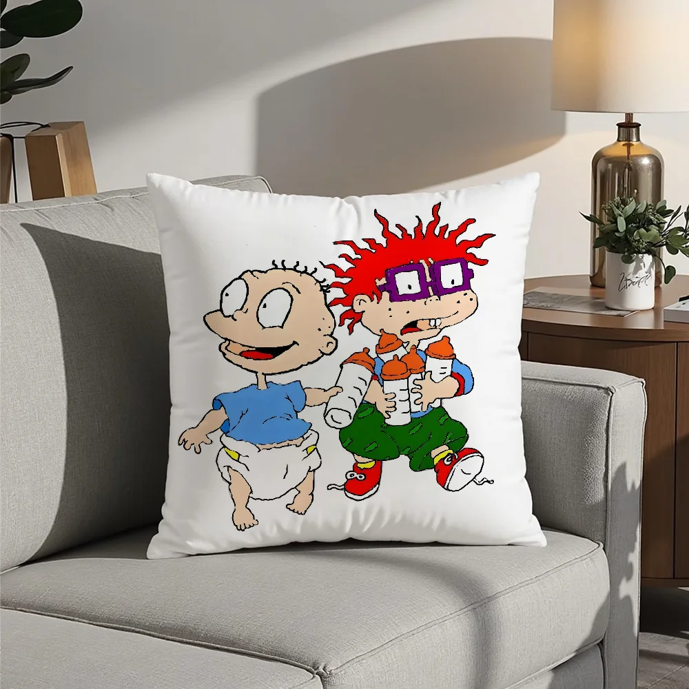 Anime Funny R-Rugrats Pillow Case Plush Fabric Soft  Pillowcase Double Sided Print Cushion Cover Household Gifts