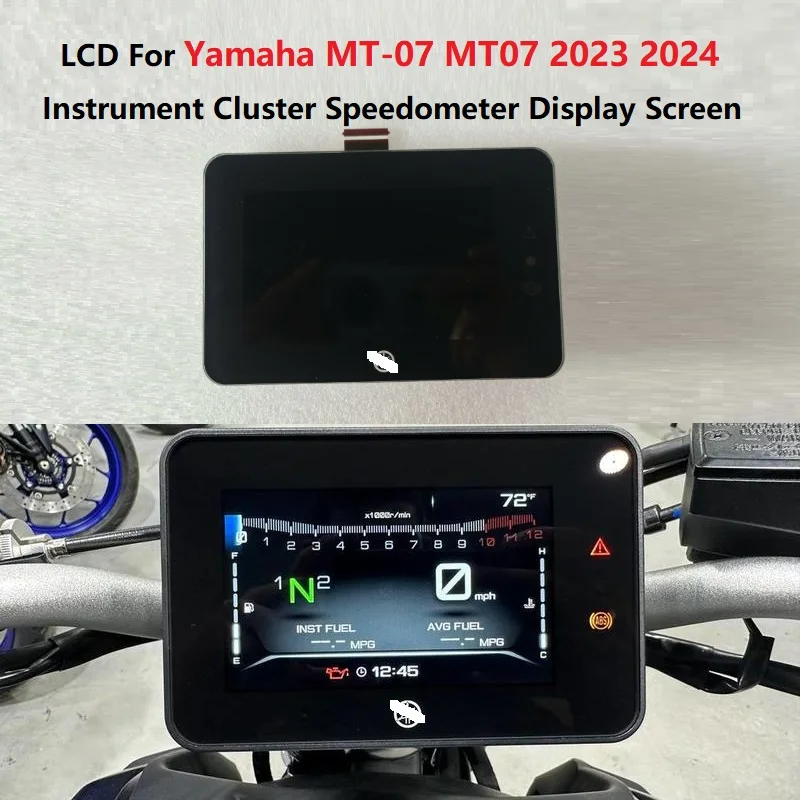 LCD For Yamaha MT-07 MT07 2023 2024 Instrument Cluster Speedometer Display Screen Replacement