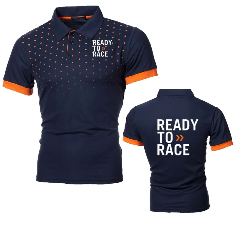 Summer men's POLO shirt Ready To Race Novelty Tops Enduro Cross Motocross Bitumen Bike Life Short Sleeve Printed POLO shirt