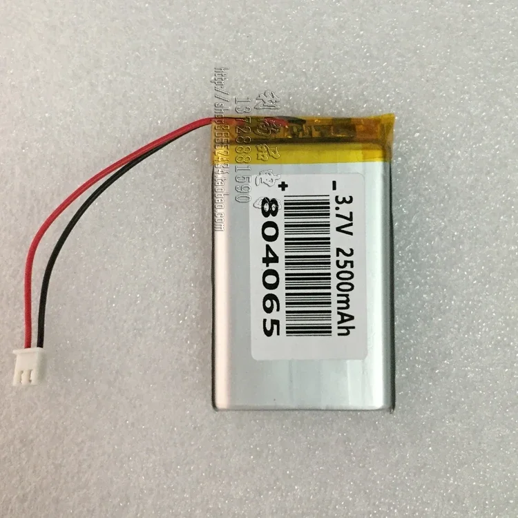 リチウムポリマーバッテリー,3.7V,2500mAh,DIY充電宝物,GPSナビゲーションスピーカー,LEDライト,804065
