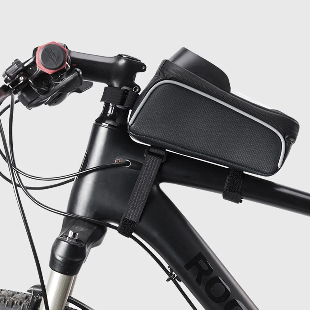 1개 유니버설 자전거 가방 방수 투명 스크린 스마트폰 GPS 홀더 핸들바 마운트 사이클링 수납 솔루션