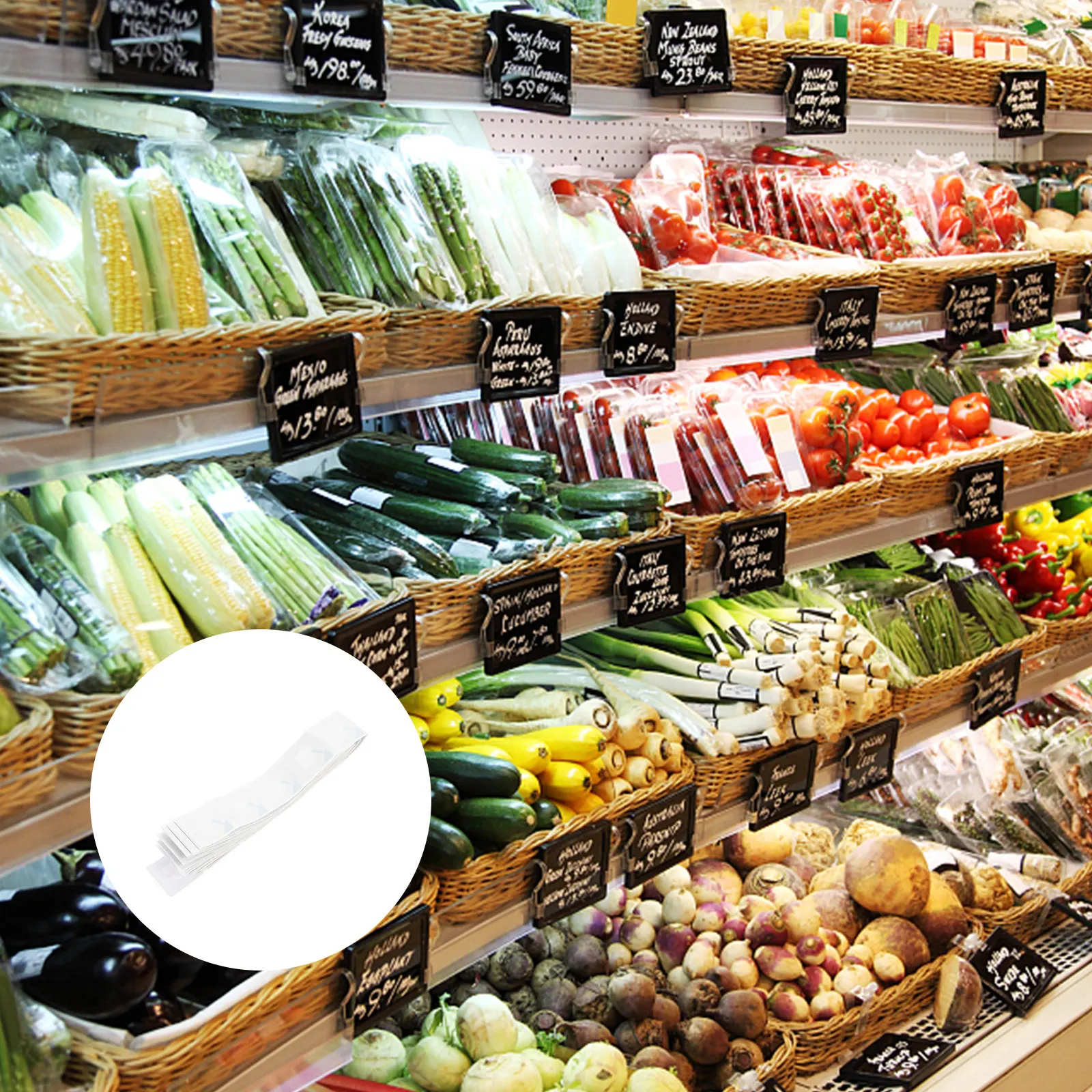 

100Pcs Square -Theft Labels for Supermarket Goods Security Easy-Use Premium Flexible Durability Reliable Retail Theft