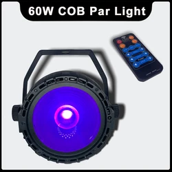 YUER NEW Wireless Remote Control LED Par COB 60W RGB Full Color Lighting DMX512 for DJ Disco Music Party Wedding Light Strobe