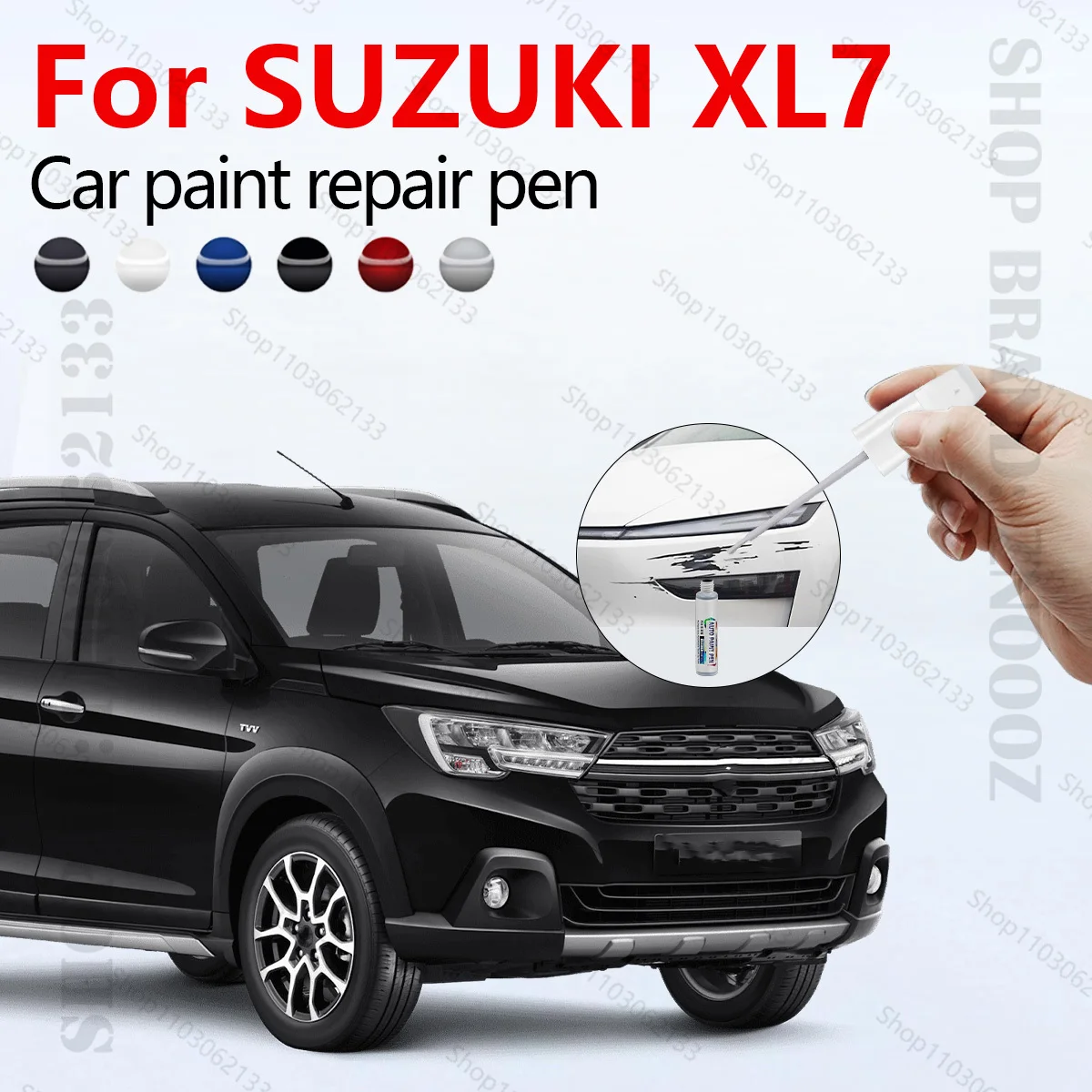 

Ручка для ремонта автомобильной краски для SUZUKI XL7 1998-2023 годов, аксессуары для ремонта царапин, белый ZMT, красный, серый, холодный, черный, оранжевый, коричневый