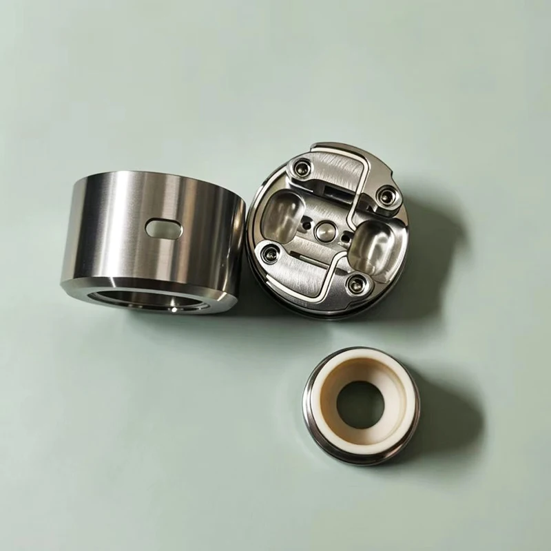 YFTK monarchy P22 RDA RSA Rebuildable Tank 316SS 22mm Single/Dual Coil Build with BF Pin Squonks 24mm Ringaccessorie vs haku - view 4