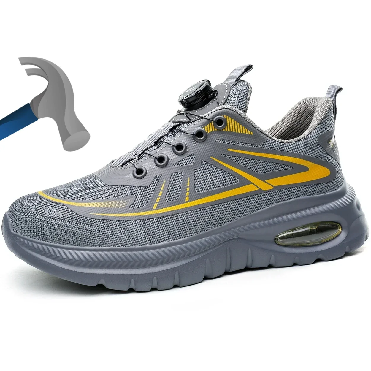 

Новая рабочая защитная обувь для мужчин, дышащие кроссовки, обувь со стальным носком, противопрокольная защитная обувь, легкая нескользящая обувь с сеткой