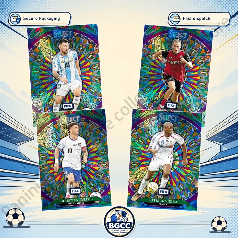 DIY Panini Homemade Football Signature Collection Card FIFA World Cup Messi Mbappe Yamal Ronaldo Stained Glass Series