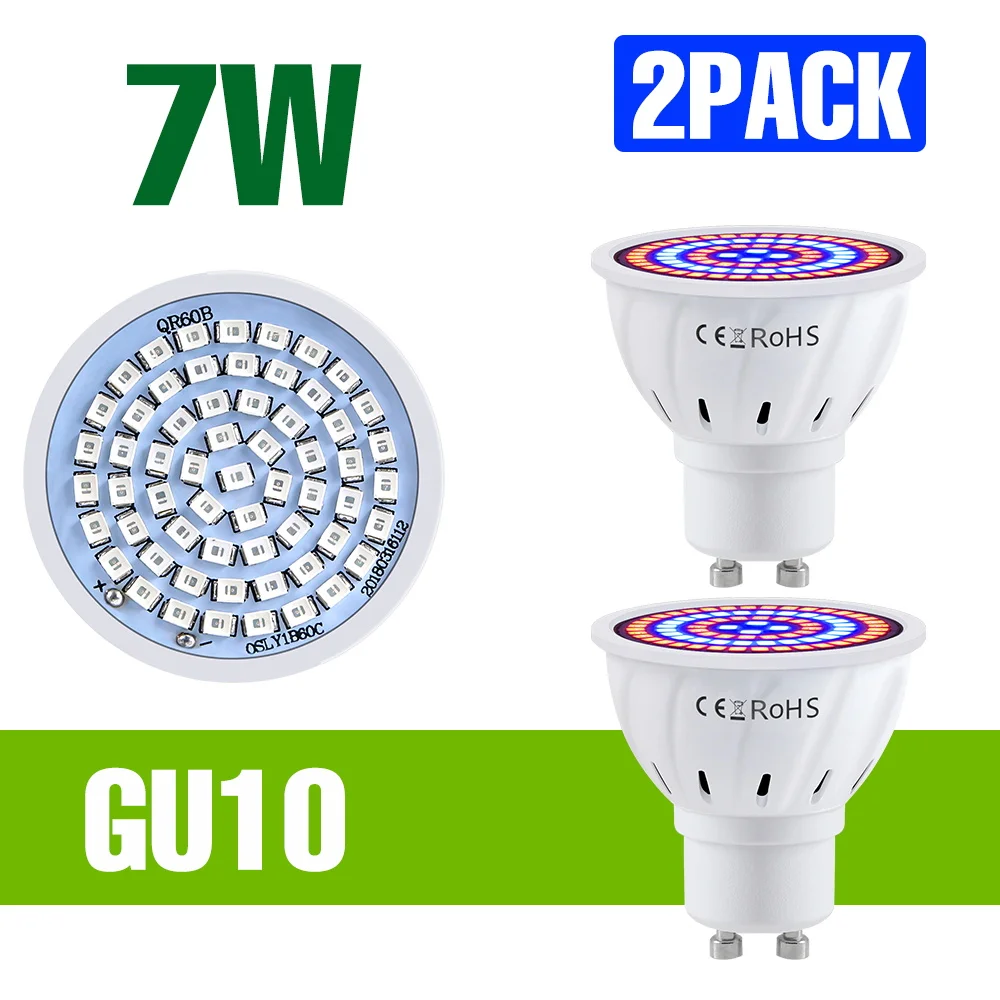 9W LED Volledige Spectrum Grow Lamp E27 Indoor Hydrocultuur Groei Doos E14 Succulente Zaailingen 220V Kas tent Teelt Verlichting