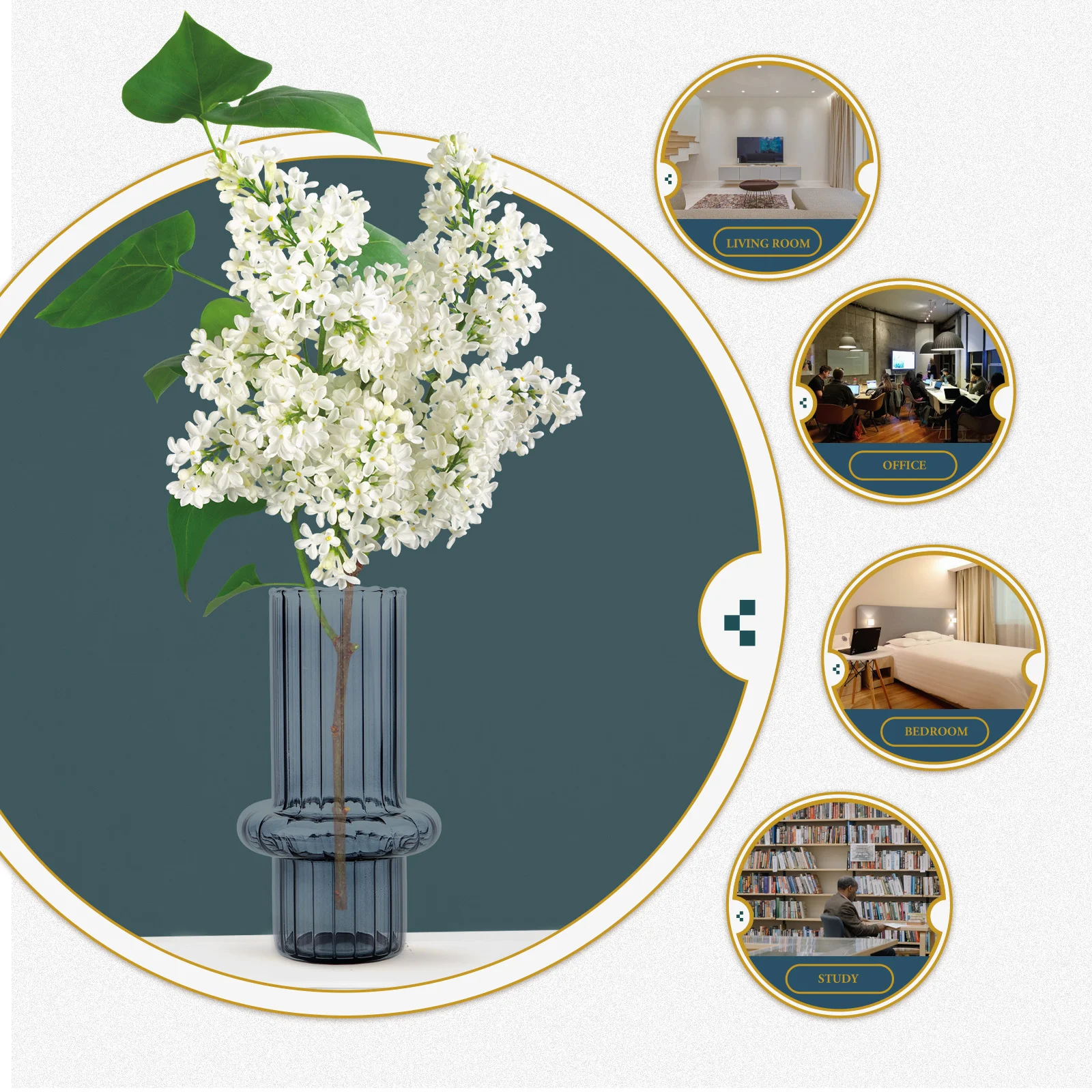 

Borosilicate Glass Bamboo Vase Transparent Flower Holder Practical Home Floral Arrangement Centerpiece Decoration