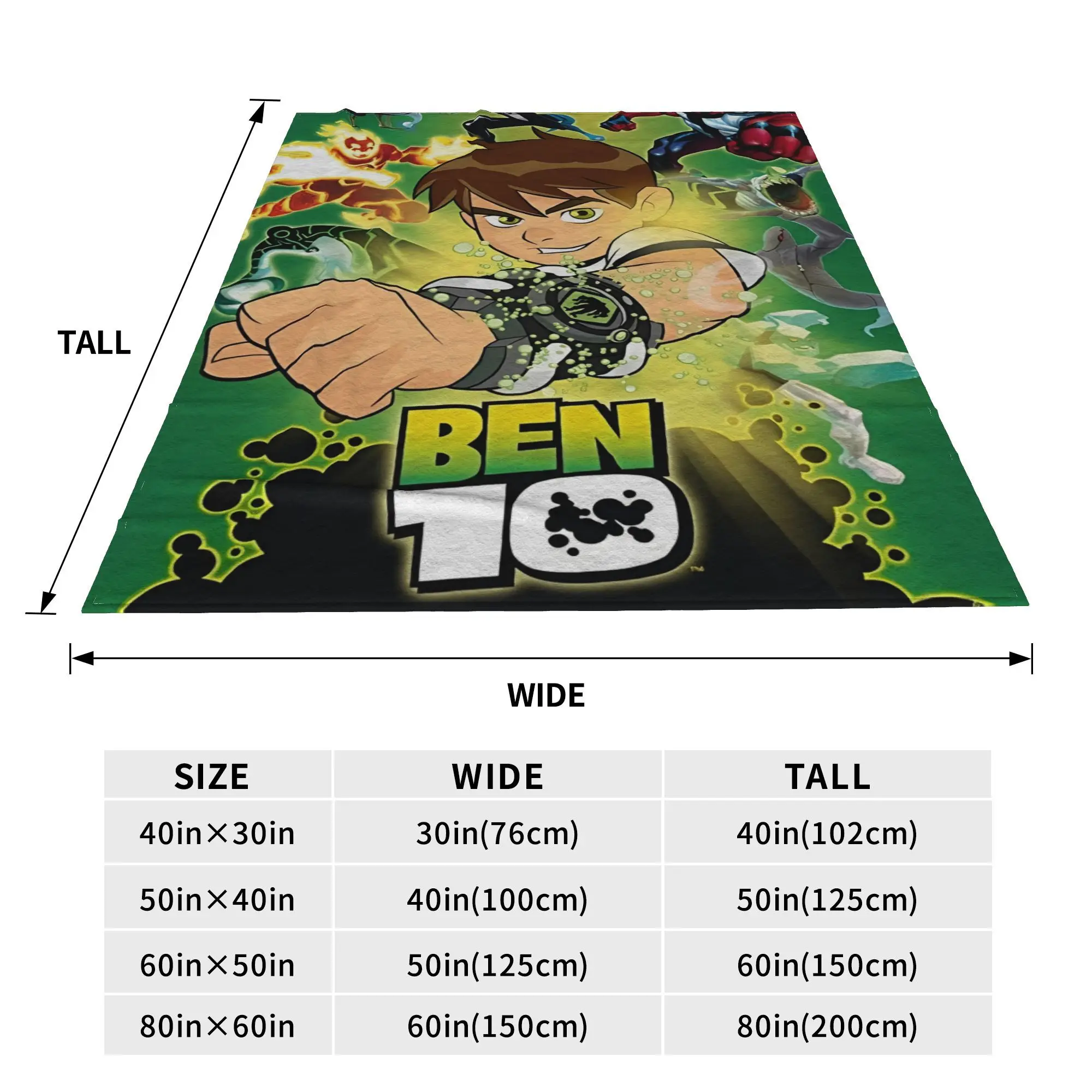 Ben 10 Alien Force Returns بطانية محبوكة من القطيفة بطانية رمي أريكة منزلية مطبوعة مفارش سرير ناعمة دافئة، #5