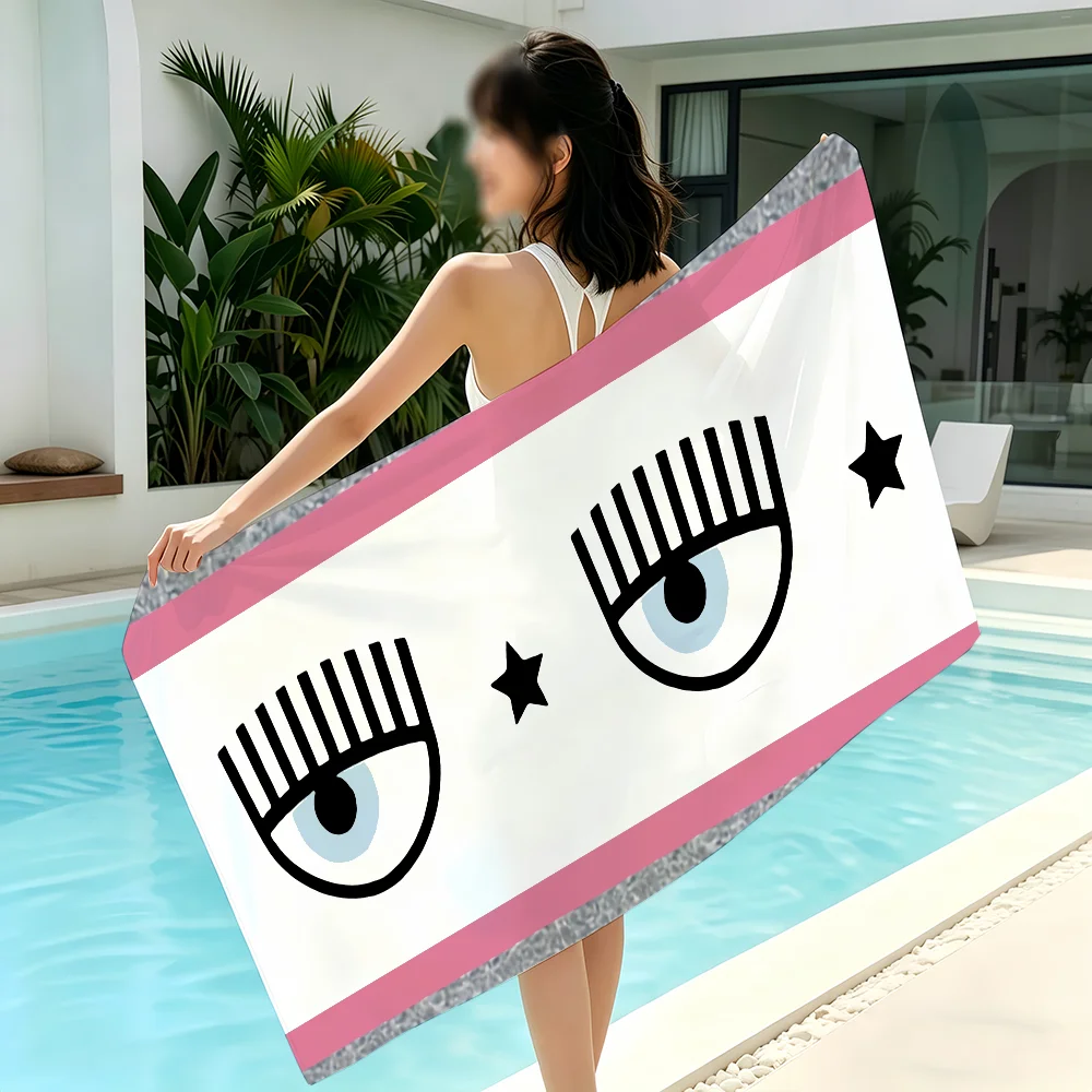 Brand C-Chiara Ferragni Towel Beach Towels Yoga Gym Lightweight Portable For Swimming Shower Travel Sports Accessories Sandproof