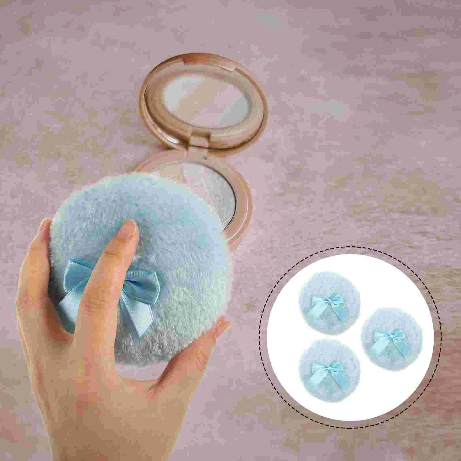 3 Stück Puder quasten für Gesichts Make-up Entferner Pads Baby Fliege After-Bath wieder verwendbar