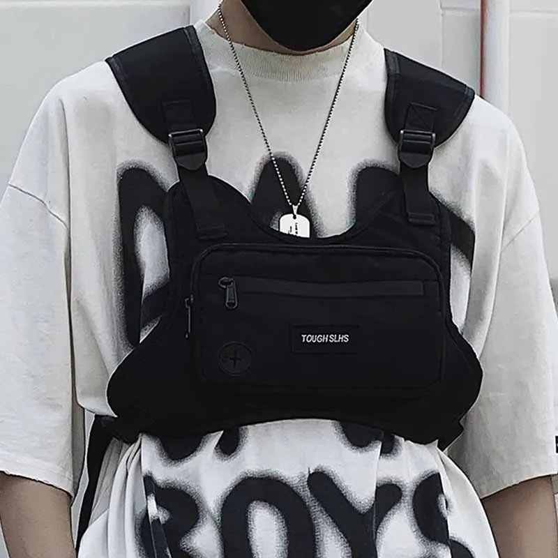 

Chest Bag Street Hip Hop Large Capacity Tactical Multi Functional Sports and Leisure Handsome Fashion Vest Couple Bag Sports Bag