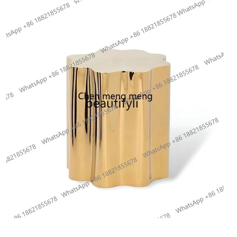 

ss8350 Stainless steel coffee table side table silver living room simple light luxury special-shaped designer, garden courtyard