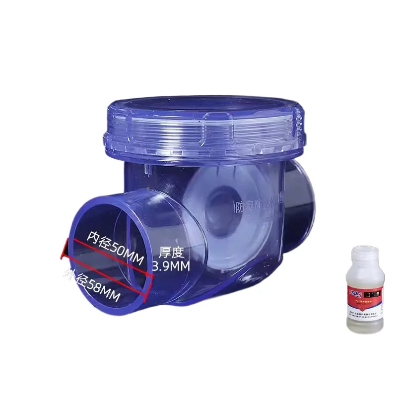 

PVC check one-way, kitchen drain pipe, sink, sewer, transparent check valve, deodorant return water, backflow